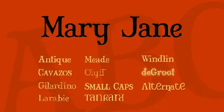 Mary Jane font