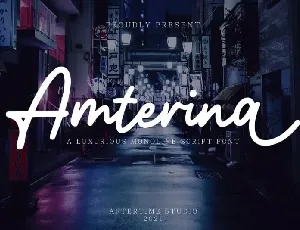 Amterina – Monoline Script font