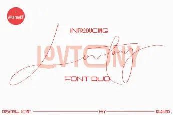 Lovtony Duo font