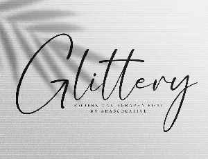 Glittery Modern Calligraphy Script font