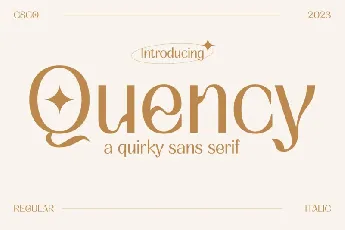 Quency font