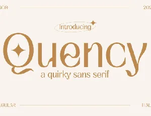 Quency font