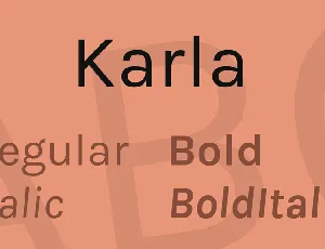 Karla font