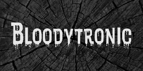 Bloodytronic font