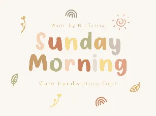 Sunday Morning Display font