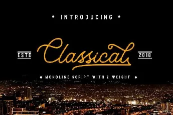 Classical Monoline Script Free font