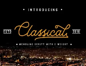 Classical Monoline Script Free font