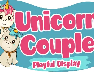 Unicorn Couple - Personal Use font