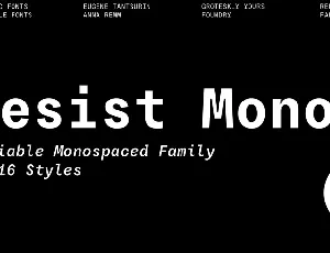 Resist Mono Family font