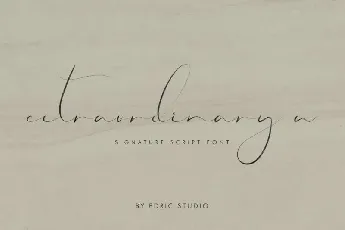 Extraordinary U Calligraphy font