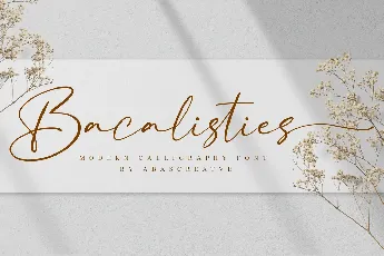 Bacalisties Handwritten Script font