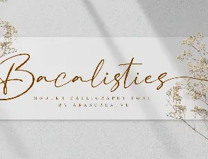 Bacalisties Handwritten Script font