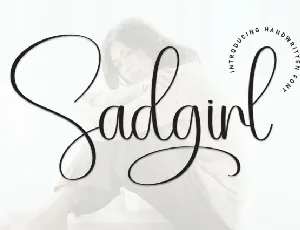 Sadgirl Calligraphy font