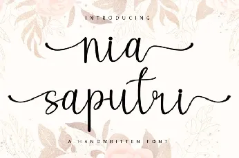 Nia Saputri Calligraphy font