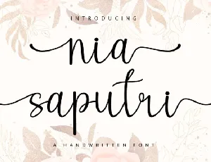 Nia Saputri Calligraphy font