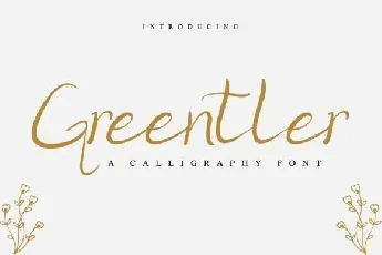 Greentler Calligraphy font