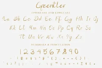 Greentler Calligraphy font