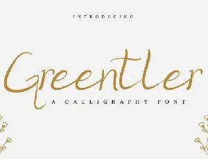 Greentler Calligraphy font