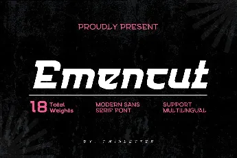 Emencut font