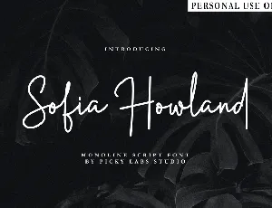 Sofia Howland DEMO! font