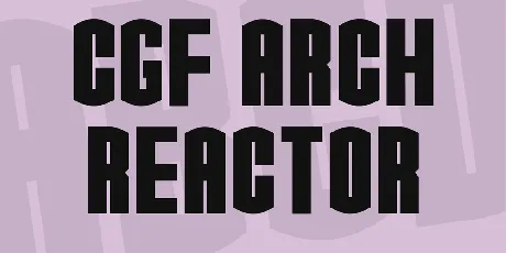 CGF Arch Reactor font