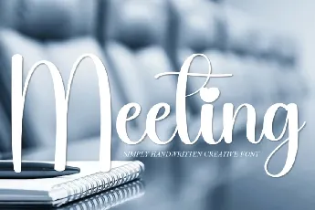 Meeting Script font