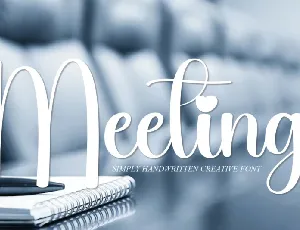 Meeting Script font