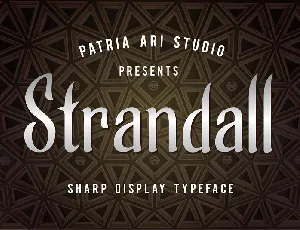 Strandall Display font