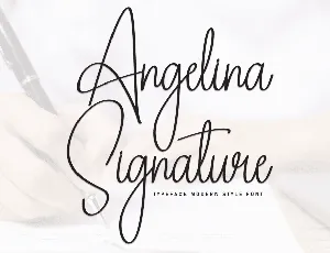 Angelina Signature font