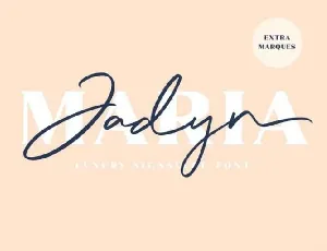 Jadyn Maria Signature Free font