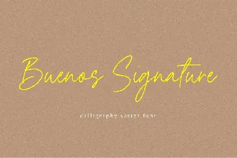 Buenos Signature font