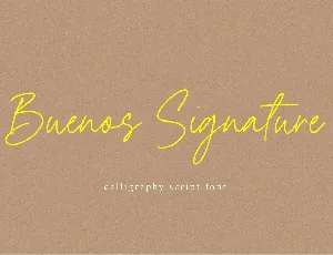 Buenos Signature font