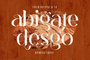 Abigate Desgo font