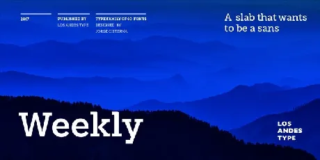 Weekly Family font