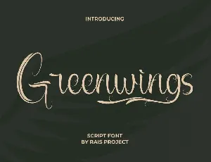 Greenwings Demo font