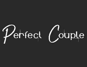 Perfect Couple Demo font