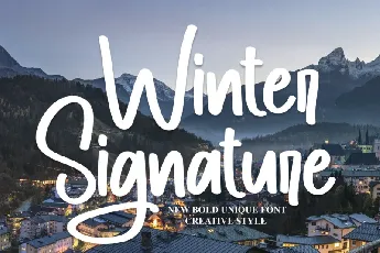 Winter Signature Typeface font