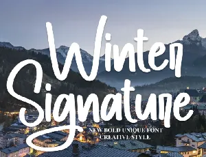 Winter Signature Typeface font