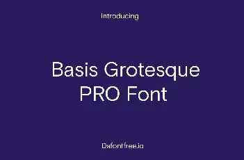 Basis Grotesque Pro font