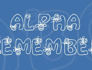 Alpha Remember font