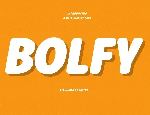 Bolfy font