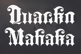 Quacko Mahaka Blackletter font