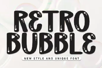 Retro Bubble Display font