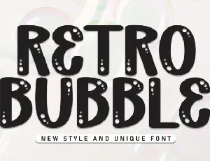 Retro Bubble Display font