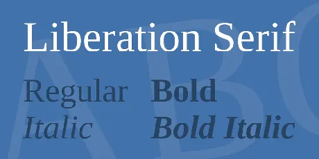 Liberation Serif font