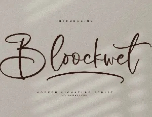 Bloockwet font