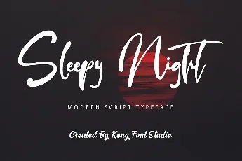 Sleepy Night font