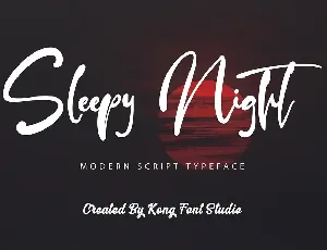 Sleepy Night font