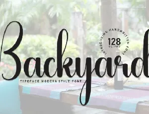 Backyard Script font