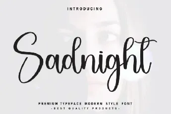 Sadnight Script Typeface font